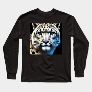 Snow Leopard - AI-Generated Long Sleeve T-Shirt